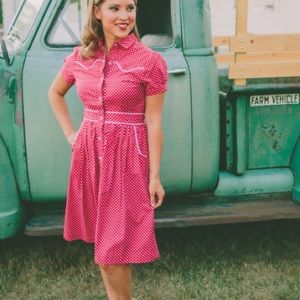 Red and White Gingham Dress